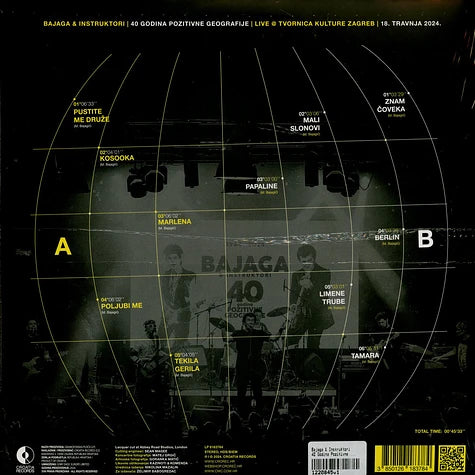 Bajaga & Instruktori 40 Godina Pozitivne Geografije - Live @ Tvornica Kulture - LP - Gramofonik