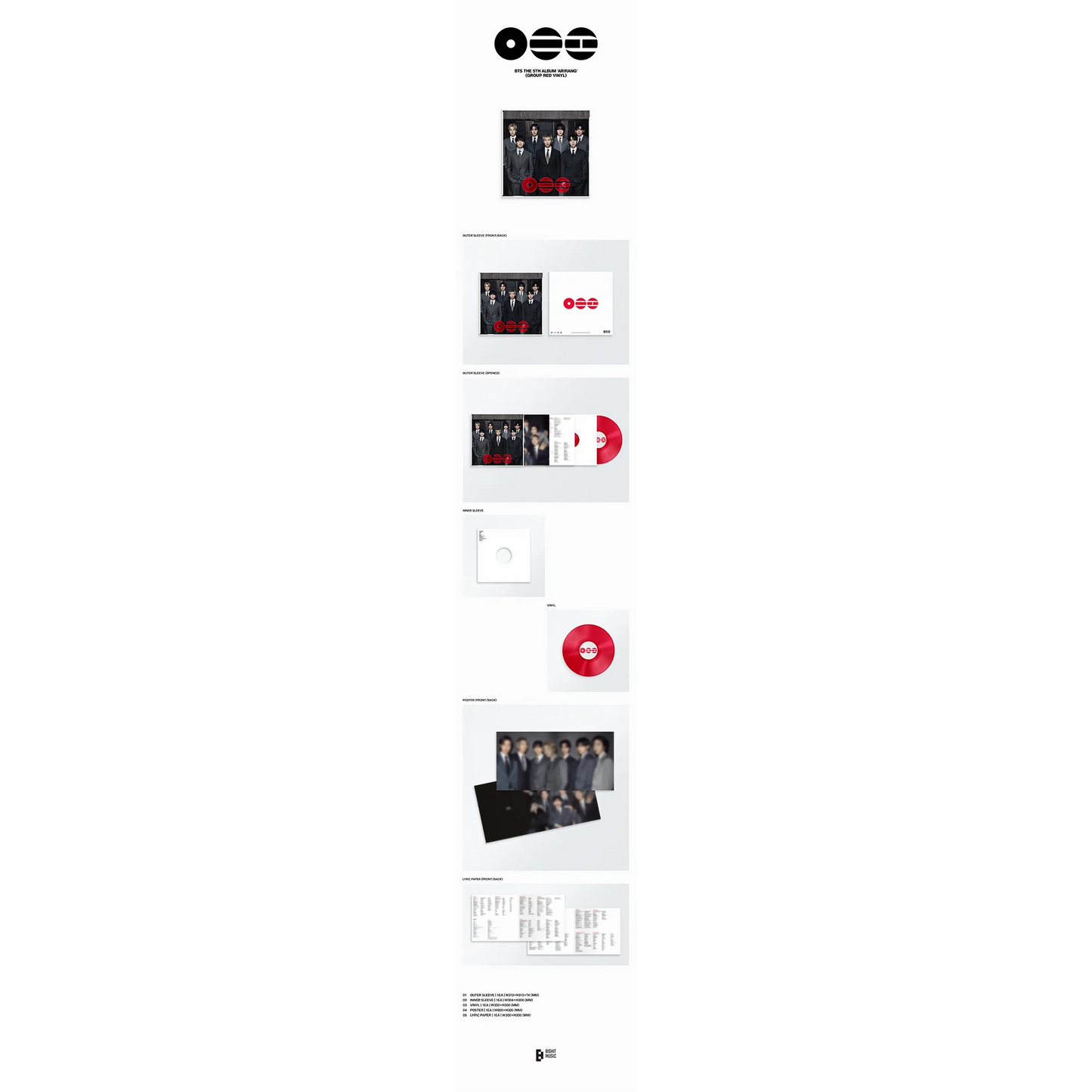 BTS - ARIRANG (Group Red Vinyl) - LP - Gramofonik