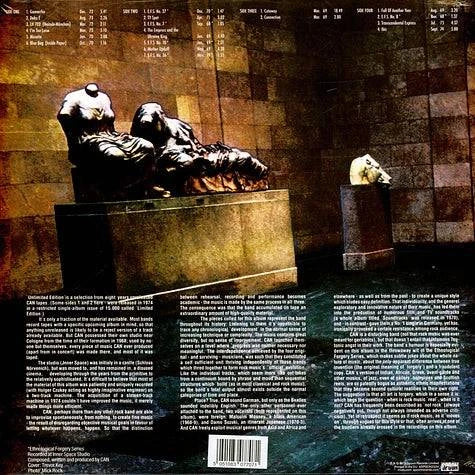 Gramofonik Unlimited Edition vinyl 2LP album cover featuring artwork with two cans, vibrant colors, and bold typography.