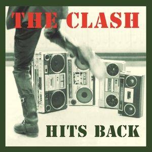 Album cover for 'The Clash Hits Back' featuring a person with a boombox.