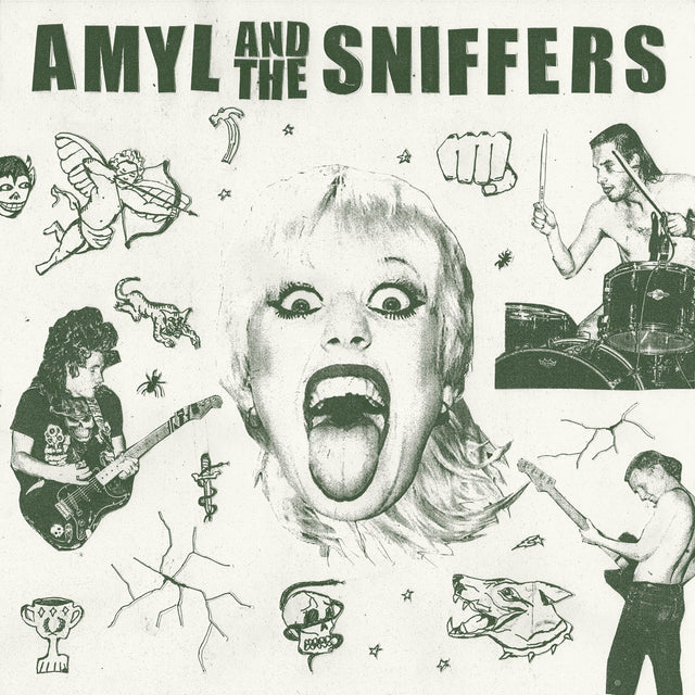 Vinyl LP album "Amyl and The Sniffers" by Gramofonik, featuring the record cover with bold artwork and band name.