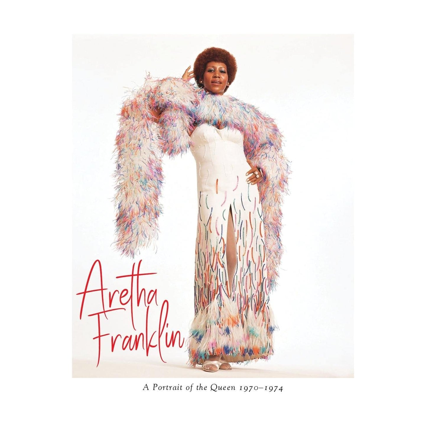Album cover featuring Aretha Franklin in a colorful outfit with her name and a title at the bottom.