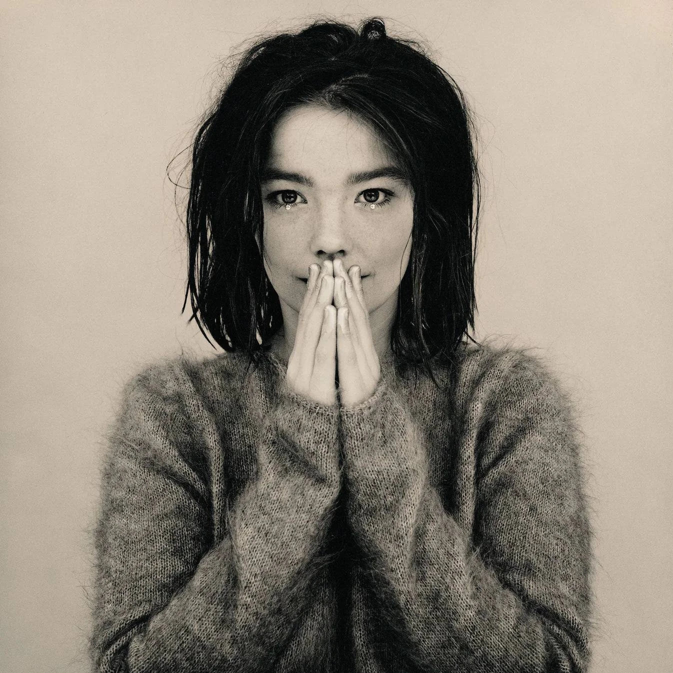 Gramofonik vinyl LP of Bjork's debut album, featuring album cover art on a black vinyl record with colorful design elements.