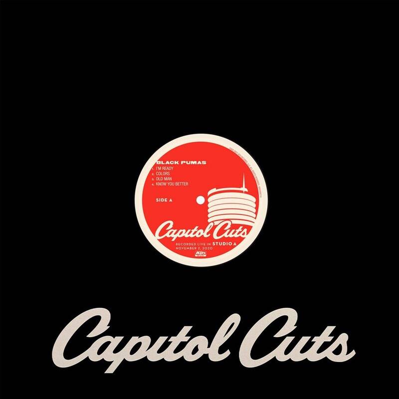 Black Pumas Capitol Cuts live at Studio vinyl LP by Gramofonik, featuring black vinyl record with album artwork visible.