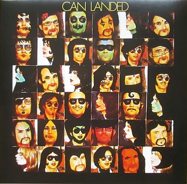 Gramofonik vinyl LP Can - Landed album cover art, featuring colorful abstract design on a black background.