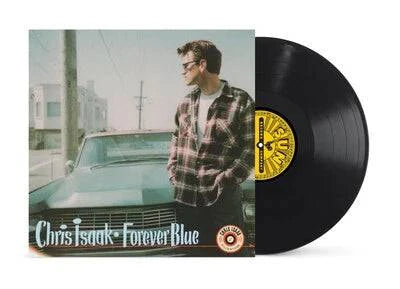 Gramofonik vinyl LP of Chris Isaak's Forever Blue 30th Anniversary Edition, showing the album cover and record details.