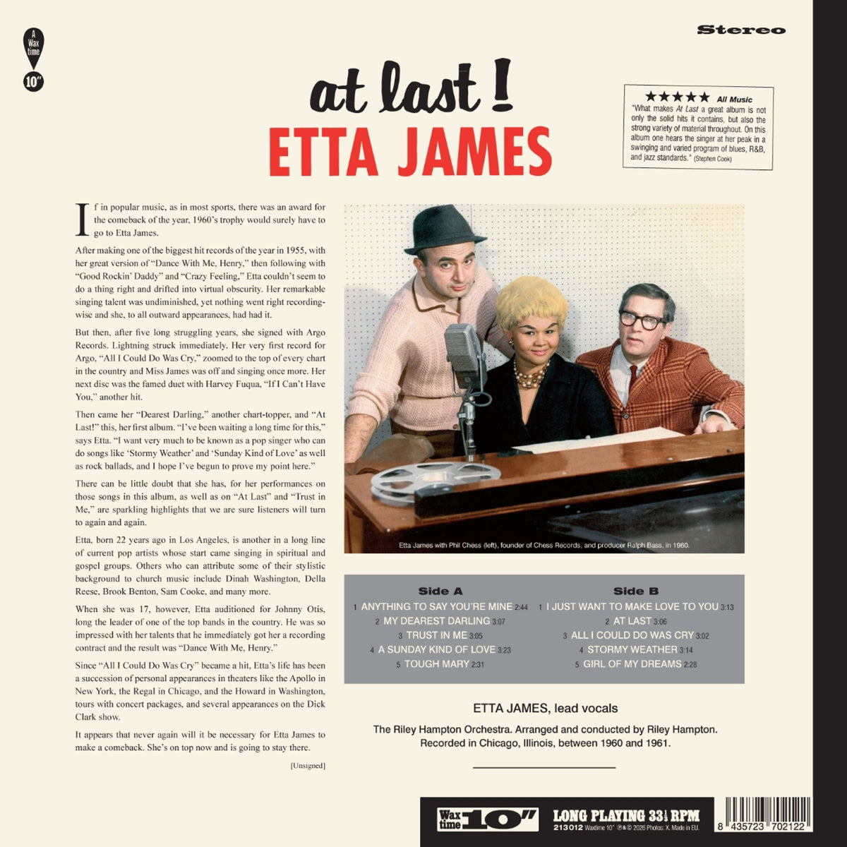 Etta James - At Last! 12" - LP - Gramofonik