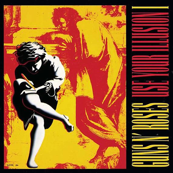 Gramofonik vinyl 2LP of Guns N' Roses Use Your Illusion I remastered album with colorful cover art.