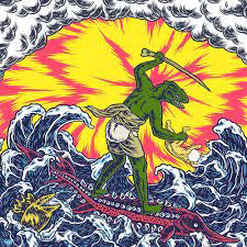 Colored vinyl LP of King Gizzard and The Lizard Wizard's Teenage Gizzard album by Gramofonik, featuring vibrant swirling colors.
