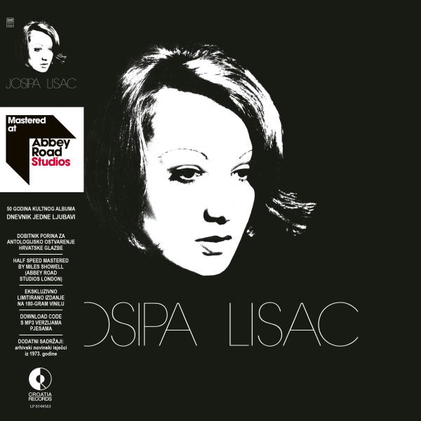 Vinyl LP record of Josipa Lisac's "Dnevnik jedne ljubavi" by Gramofonik, showing the album cover art.