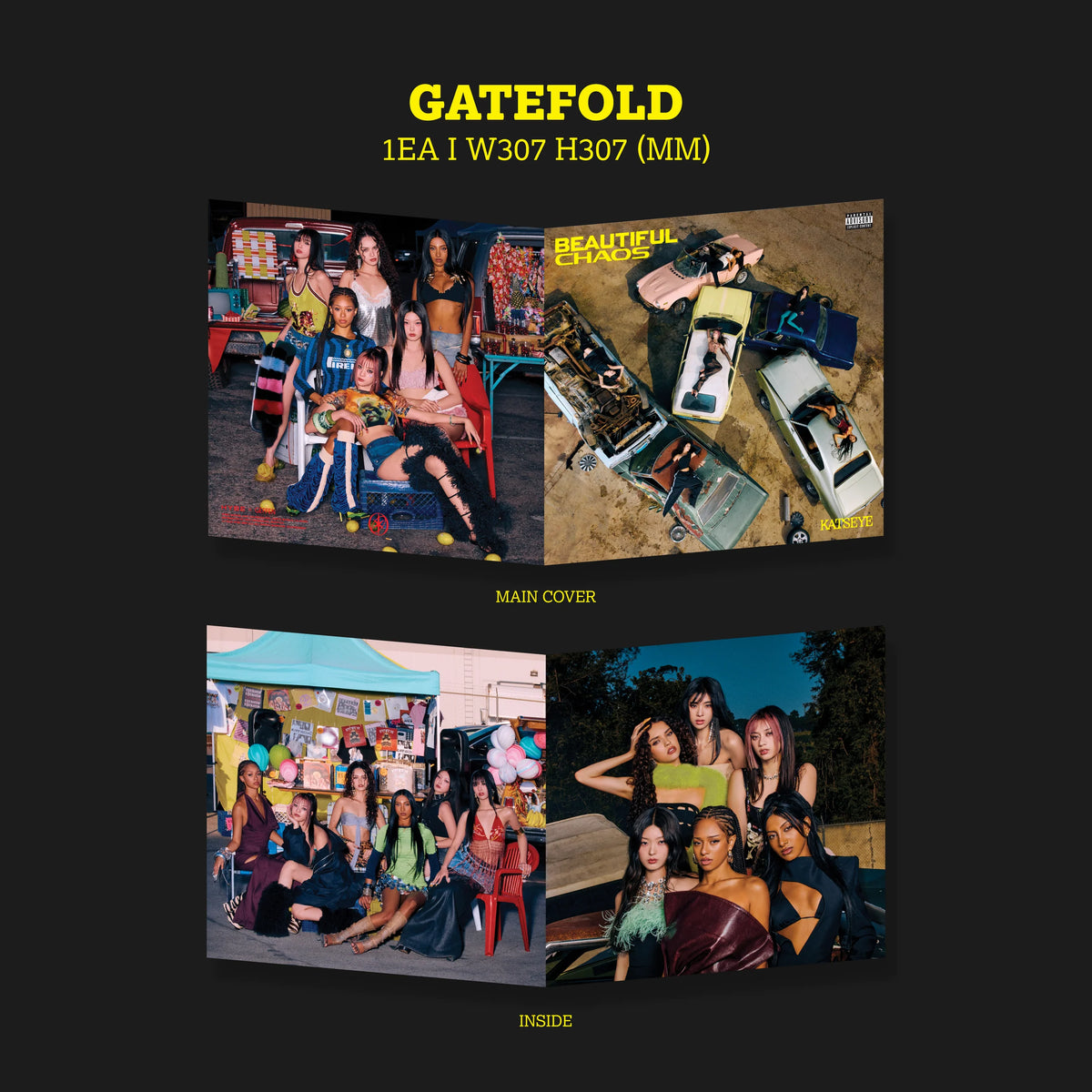 Katseye - Beautiful Chaos (Neon Lime 12inch EP) - LP - Gramofonik
