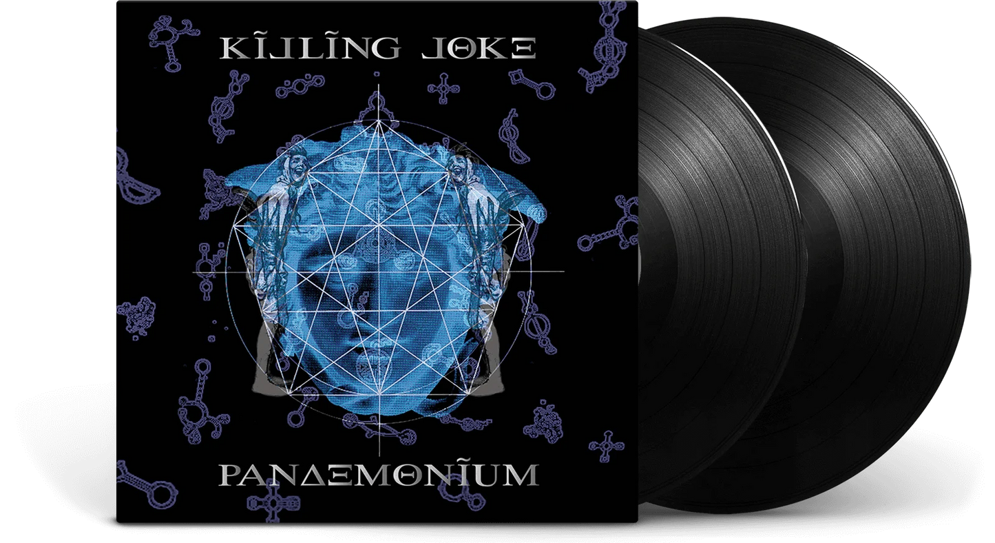 Vinyl album with cover featuring abstract design and text 'Kijiling Joke Pandemonium'.