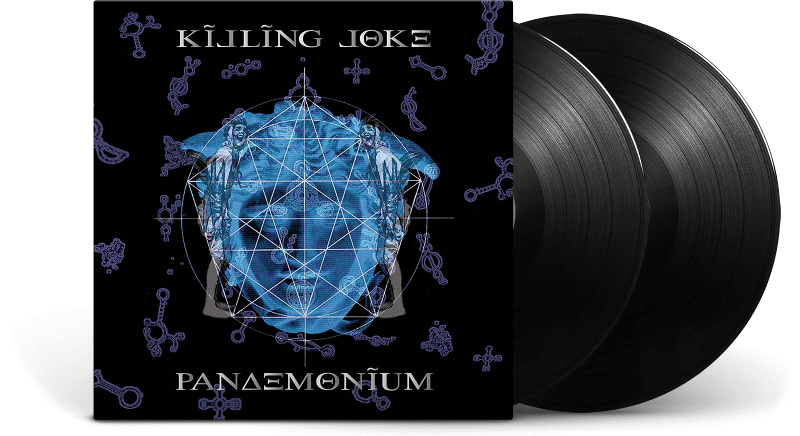 Vinyl album with cover featuring abstract design and text 'Kijiling Joke Pandemonium'.