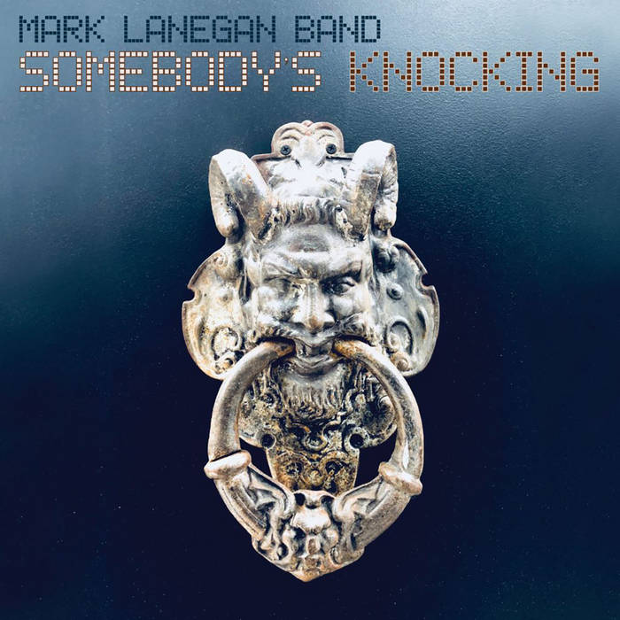 Gramofonik vinyl 2LP of Mark Lanegan's Somebody's Knocking album, featuring the record and album cover artwork.