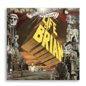 Cover of 'Monty Python's Life of Brian' with collage design and prominent text.