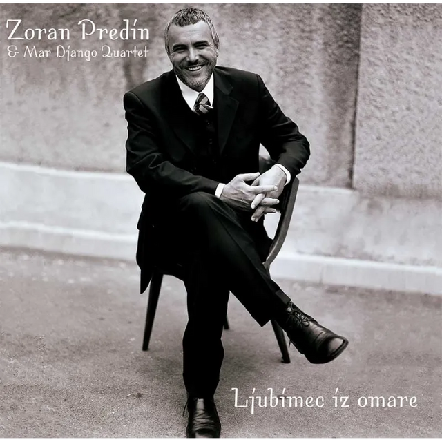 Vinyl LP cover of Zoran Predin & Mar Django Quartet's Ljubimec iz omare, featuring colorful album artwork.
